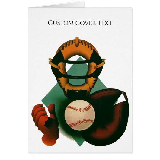  Sporthonkbalspeler, Catcher met Mitt (Voorkant)