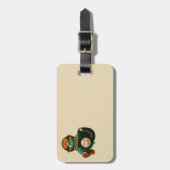 Sporthonkbalspeler, Catcher met Mitt Bagagelabel (Voorkant verticaal)