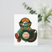  Sporthonkbalspeler, Catcher met Mitt Briefkaart (Staand voorkant)