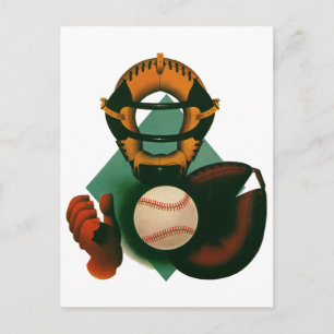 Sporthonkbalspeler, Catcher met Mitt Briefkaart
