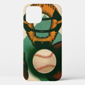 Sporthonkbalspeler, Catcher met Mitt Case-Mate iPhone Case (Achterkant)