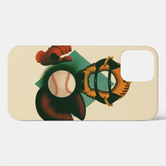  Sporthonkbalspeler, Catcher met Mitt Case-Mate iPhone Case (Achterkant (horizontaal))