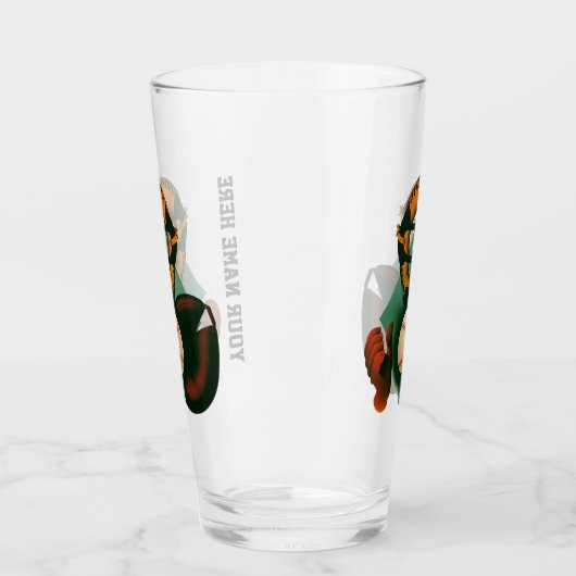  Sporthonkbalspeler, Catcher met Mitt Glas (Links)