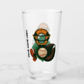 Sporthonkbalspeler, Catcher met Mitt Glas (Voorkant)