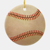 Sporthonkbalspeler, Catcher met Mitt Keramisch Ornament (Achterkant)
