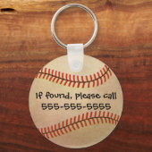  Sporthonkbalspeler, Catcher met Mitt Sleutelhanger (Achterkant)