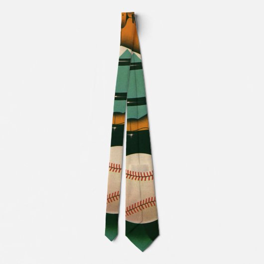  Sporthonkbalspeler, Catcher met Mitt Stropdas (Achterkant)