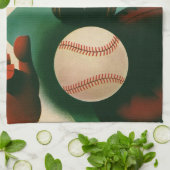  Sporthonkbalspeler, Catcher met Mitt Theedoek (Gevouwen)