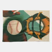  Sporthonkbalspeler, Catcher met Mitt Theedoek (Horizontaal)