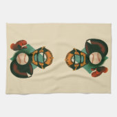  Sporthonkbalspeler, Catcher met Mitt Theedoek (Horizontaal)