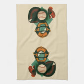  Sporthonkbalspeler, Catcher met Mitt Theedoek (Verticaal)