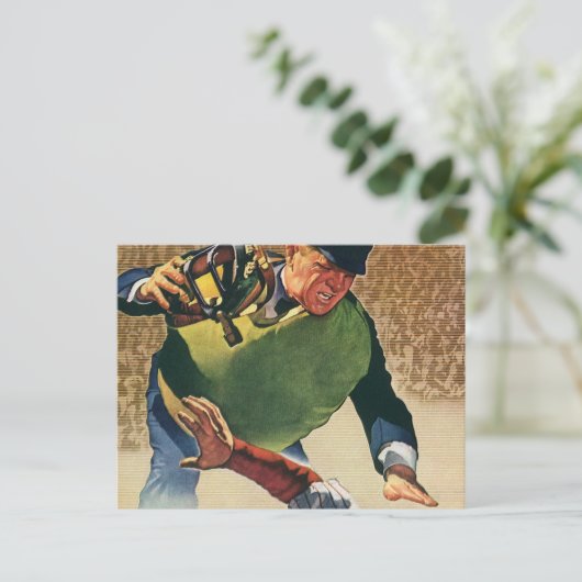  Sporthonkbalspeler, de Umpire Briefkaart (Staand voorkant)