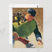  Sporthonkbalspeler, de Umpire Briefkaart (Voorkant / Achterkant)