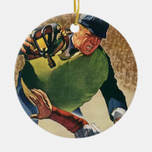 Sporthonkbalspeler, de Umpire Keramisch Ornament