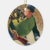 Sporthonkbalspeler, de Umpire Keramisch Ornament (Links)