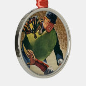 Sporthonkbalspeler, de Umpire Metalen Ornament (Rechts)