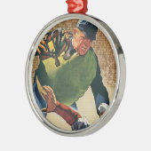 Sporthonkbalspeler, de Umpire Metalen Ornament (Links)