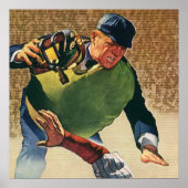  Sporthonkbalspeler, de Umpire Poster (Voorkant)