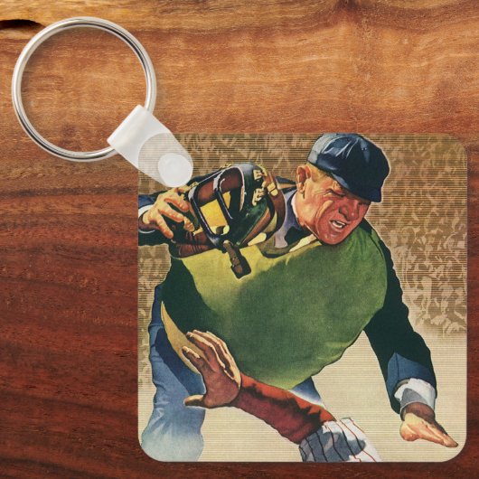 Sporthonkbalspeler, de Umpire Sleutelhanger (Voorkant)