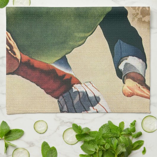 Sporthonkbalspeler, de Umpire Theedoek (Gevouwen)