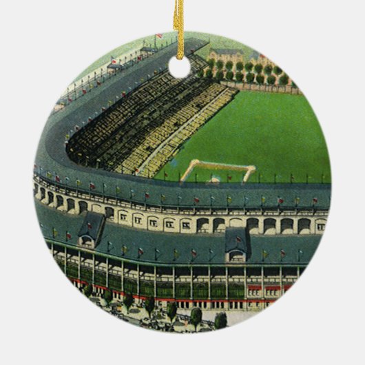  Sporthonkbalstadion, Uitzicht vanuit de lucht Keramisch Ornament (Achterkant)