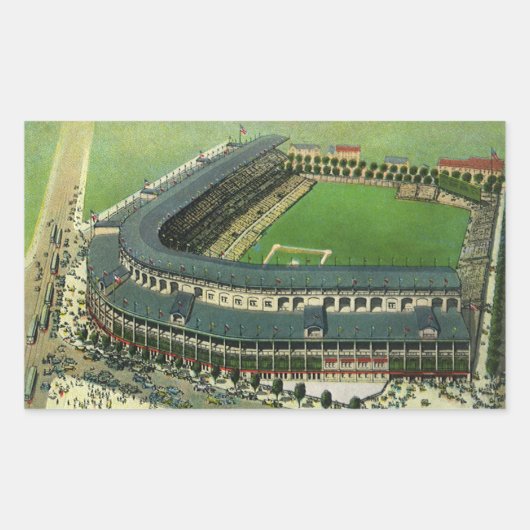  Sporthonkbalstadion, Uitzicht vanuit de lucht Rechthoekige Sticker (Voorkant)