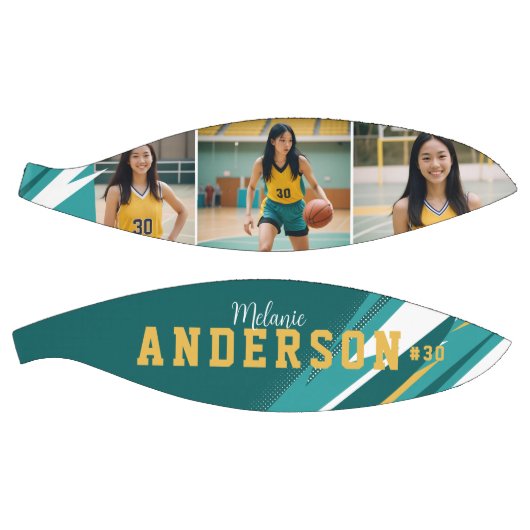 Sportief 3 Fotocollage Speler Naam & Teamnummer Basketbal (Panelen)