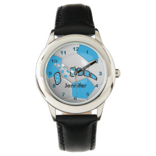 Sportief Baby Blauw Voetbal Horloge