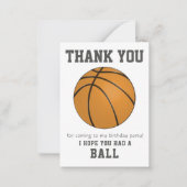 Sportief basketbal ontwerp dank u notitiekaartje (Voorkant)