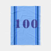 Sportief blauw fleece deken (Voorkant)