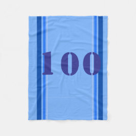 Sportief blauw fleece deken