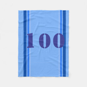 Sportief blauw fleece deken