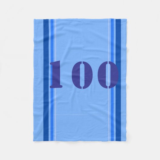 Sportief blauw fleece deken (Voorkant)