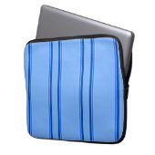 Sportief blauw laptop sleeve (Voorkant Links)