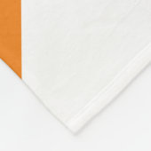 Sportief donkergroen Sinaasappel brede witte races Fleece Deken (Hoek)