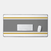 Sportief Executive Grey Racing Stripes op wit Bureaumat (Keyboard & Muis)