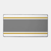 Sportief Executive Grey Racing Stripes op wit Bureaumat (Voorkant)