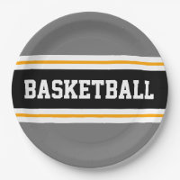 Sportief Fun Grijs Zwart Geel BASKETBAL Strepen