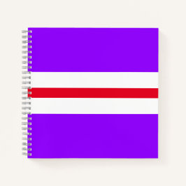 Sportief Fun Helder Paarse Witte Rode Racing Strip Notitieboek