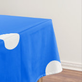 Sportief Fun Helderblauw Wit Polka gestippelde str Tafelkleed (Voorbeeld)