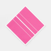 Sportief Fun  Roze Slanke Witte Racing Stripes Servet (Hoek)