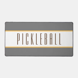 Sportief Grijs Wit Racing Stripes PICKLEBALL Tekst Bureaumat