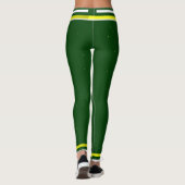 Sportief Groen Geel & Wit Leggings (Achterkant)