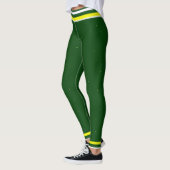 Sportief Groen Geel & Wit Leggings (Links)