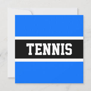 Sportief Helder Blauw Vet Zwart Strepen TENNIS Tek