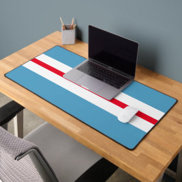 Sportief Helder Rood Wit Ocean Blauw Racing Stripe Bureaumat
