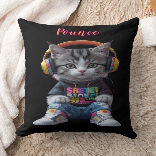 Sportief Kitten Sierkussen – Schattigee speelse Ca (Deken)