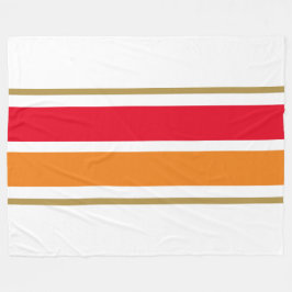 Sportief Leuk Helder Rood Sinaasappel Brede Racing Fleece Deken