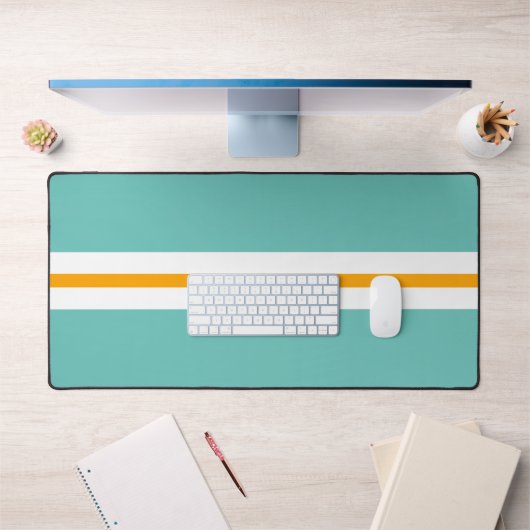 Sportief Leuk Licht Blauwgroen Wit Geel Racing Str Bureaumat (Kantoor 1)