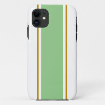 Sportief licht groen bruin racestrepen op wit